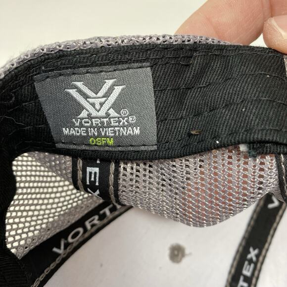 Vortex Mens Snapback Baseball Cap Hat Gray Embroidered Logo One Size - Picture 6 of 7